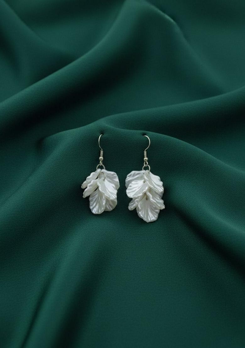 White Stainless Earrings - Indya