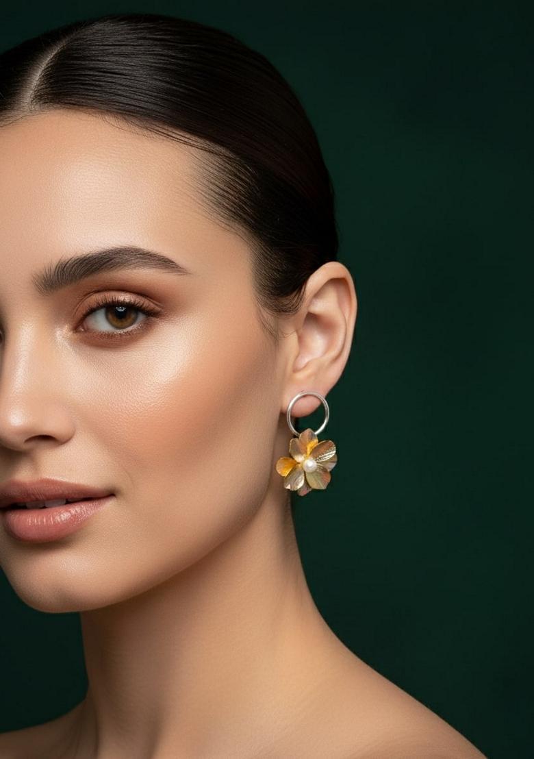Gold Stainless Earrings - Indya