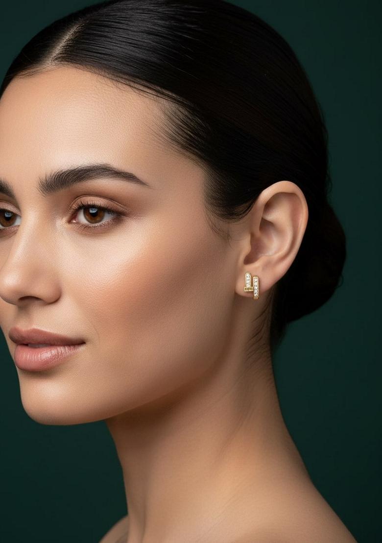 Gold Stainless Earrings - Indya