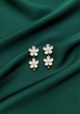 White Stainless Earrings