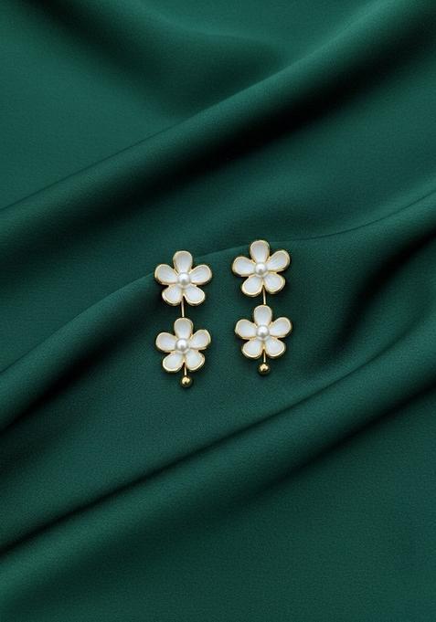 White Stainless Earrings