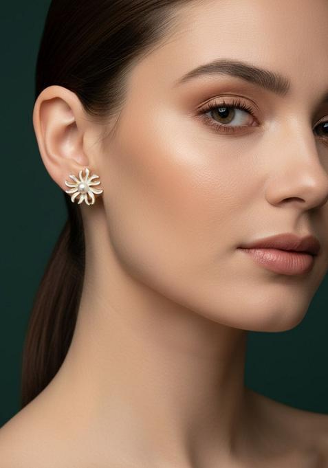 White Stainless Earrings