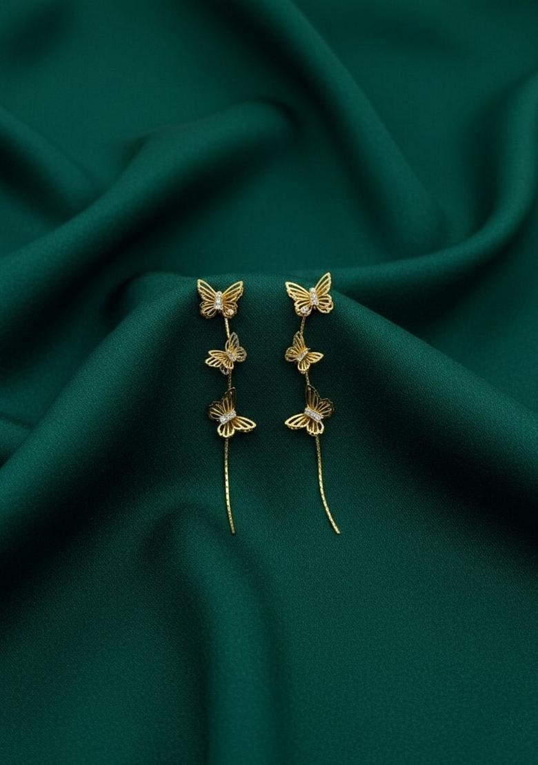 Gold Stainless Earrings - Indya