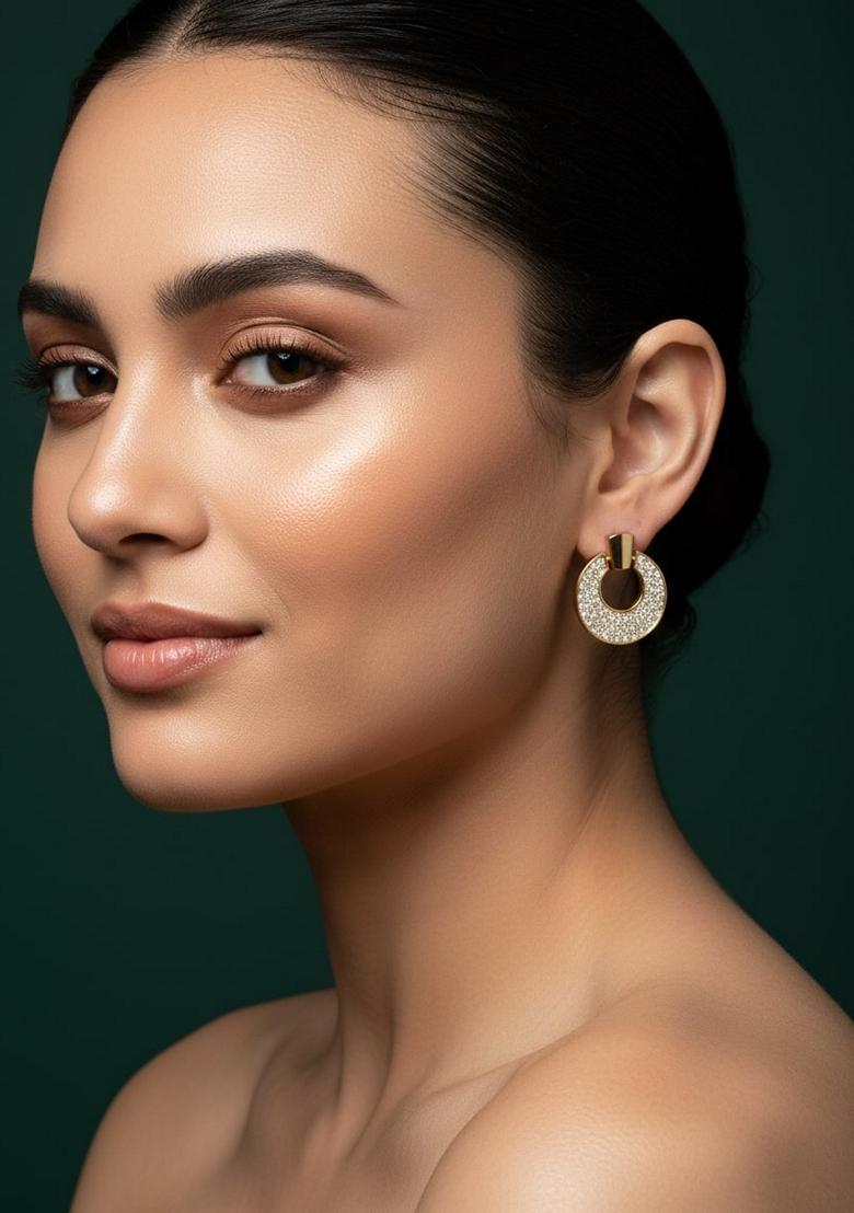 Gold Stainless Earrings - Indya