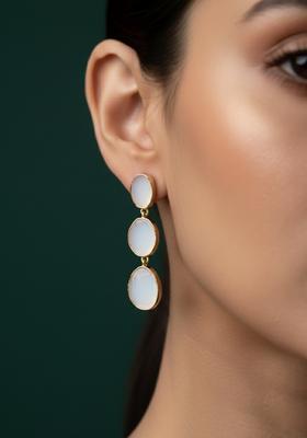 White Stainless Earrings