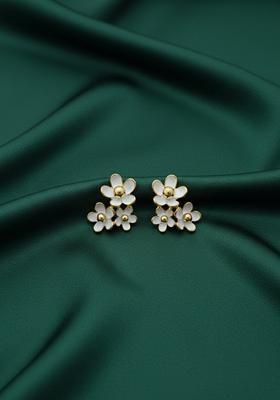 White Stainless Earrings