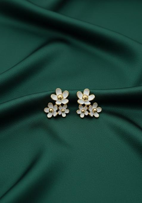 White Stainless Earrings