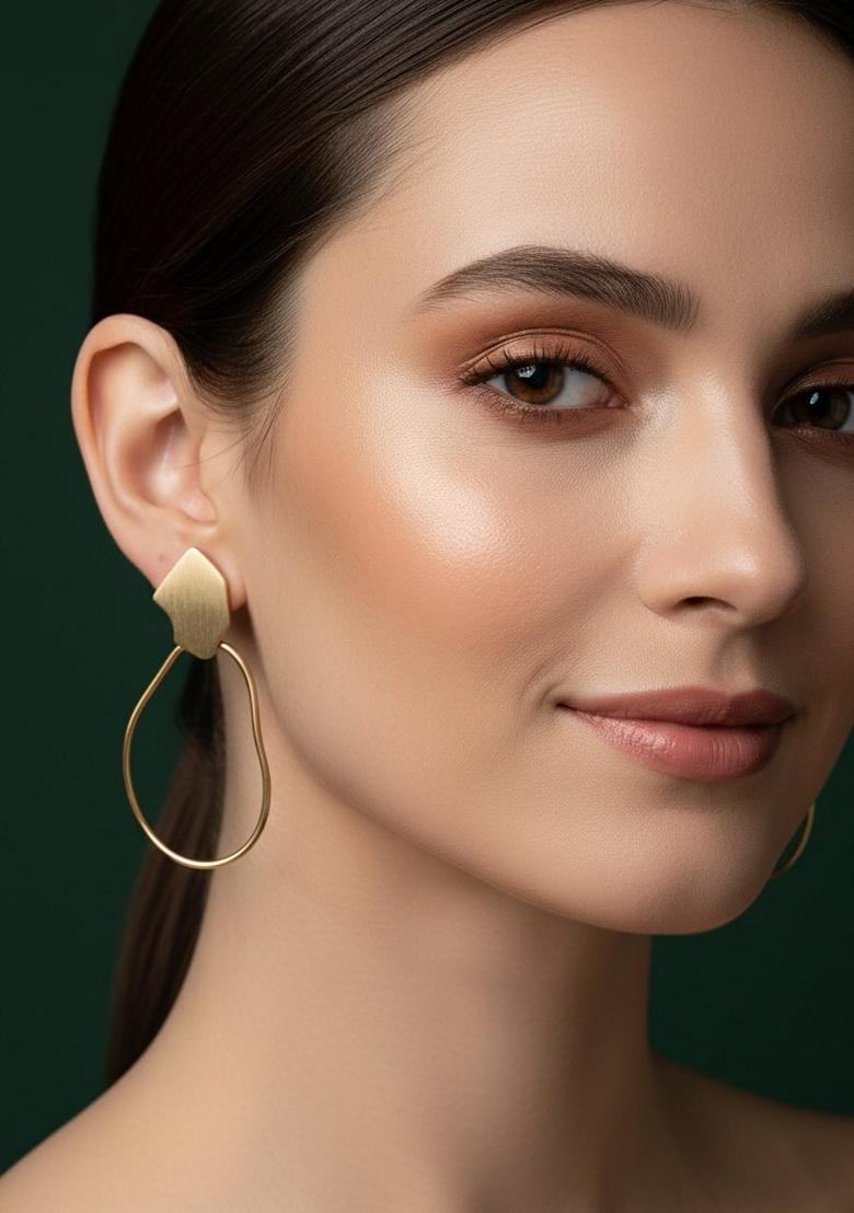 Gold Stainless Earrings - Indya
