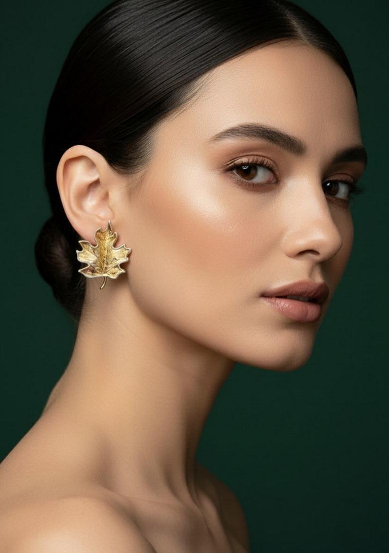 Gold Stainless Earrings - Indya