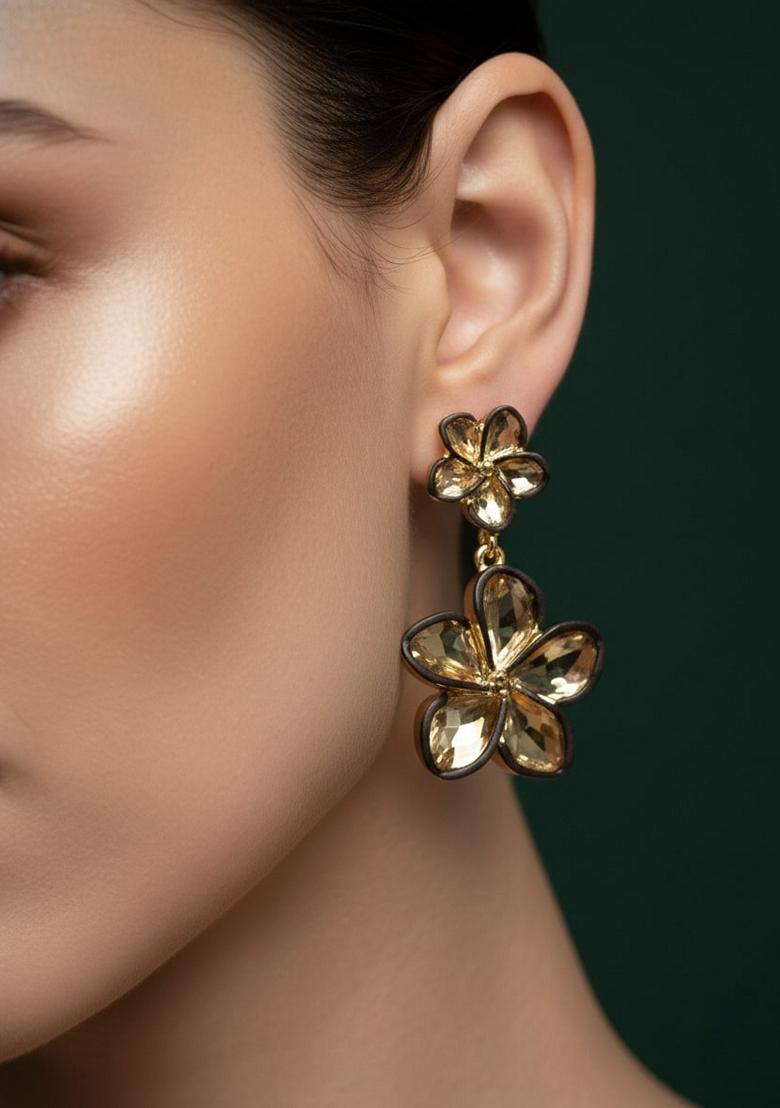 Gold Stainless Earrings - Indya