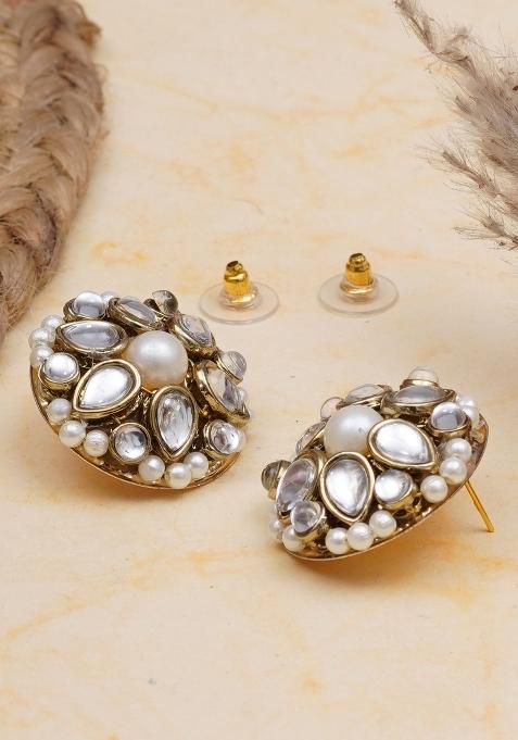 White  Alloy Earrings