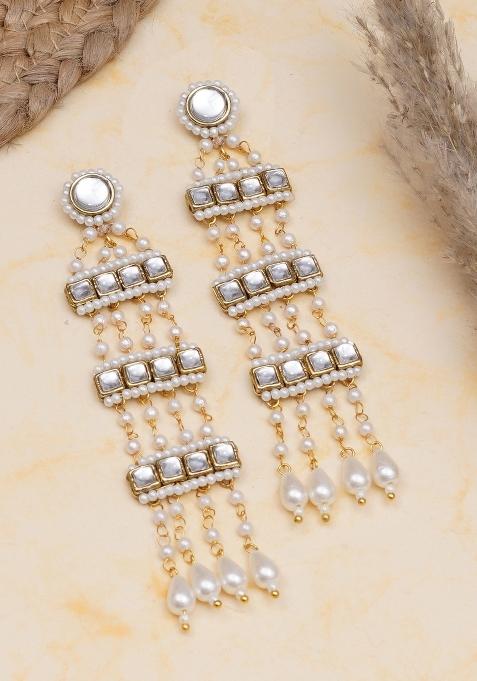 White  Alloy Earrings