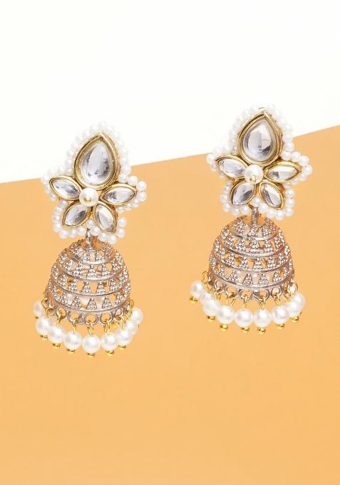White  Alloy Earrings