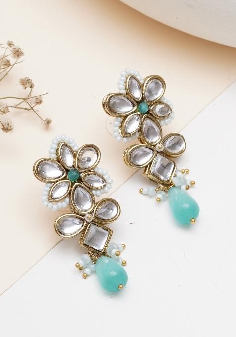 Blue  Alloy Earrings