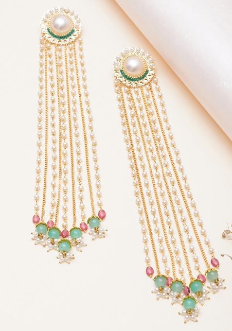 Green  Alloy Earrings