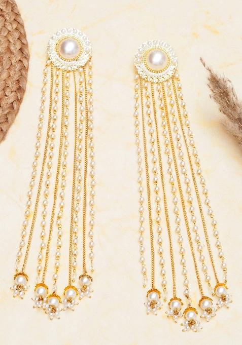 White  Alloy Earrings