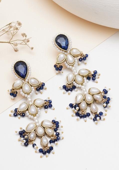 Blue  Alloy Earrings
