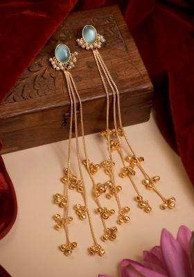 Sky Blue Brass Earrings Set