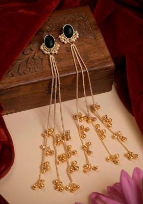 Black Brass Earrings Set