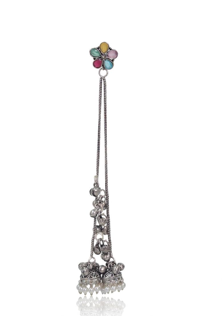 Pink Brass Earrings Set - Indya