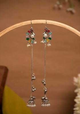 Multicolor Brass Earrings Set
