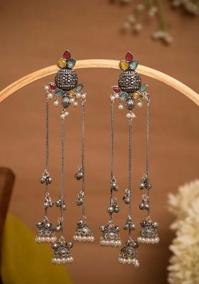 Multicolor Brass Earrings Set