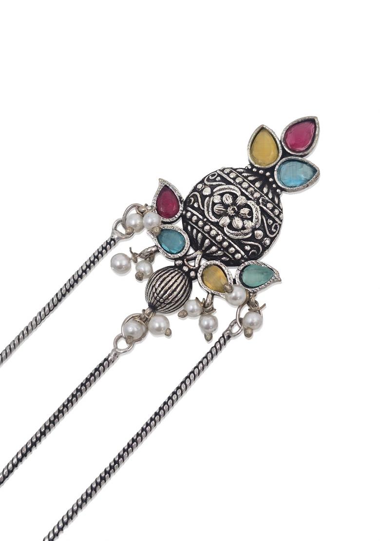 Multicolor Brass Earrings Set - Indya