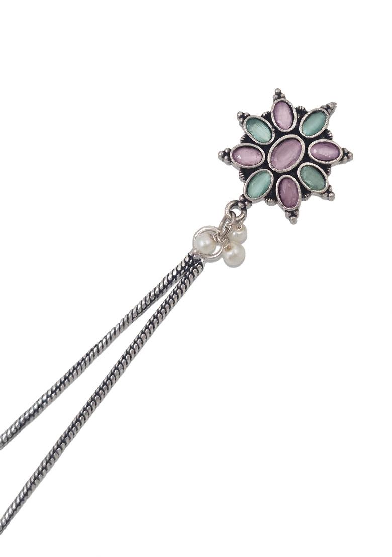 Pink Brass Earrings Set - Indya