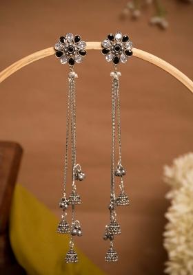 Black Brass Earrings Set
