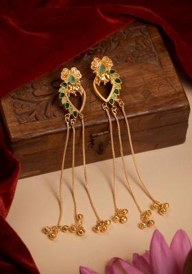 Turquoise Brass Earrings Set
