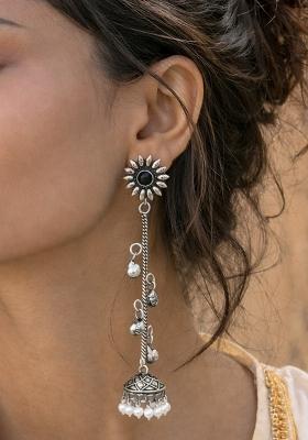 Black Brass Earrings Set