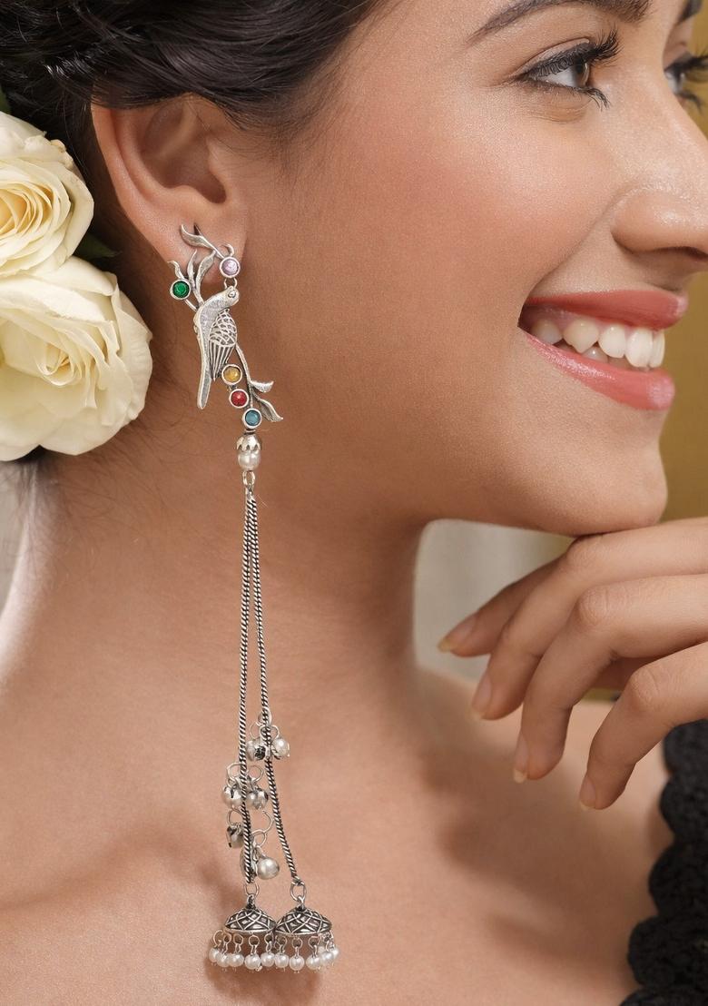 Multicolor Brass Earrings Set - Indya