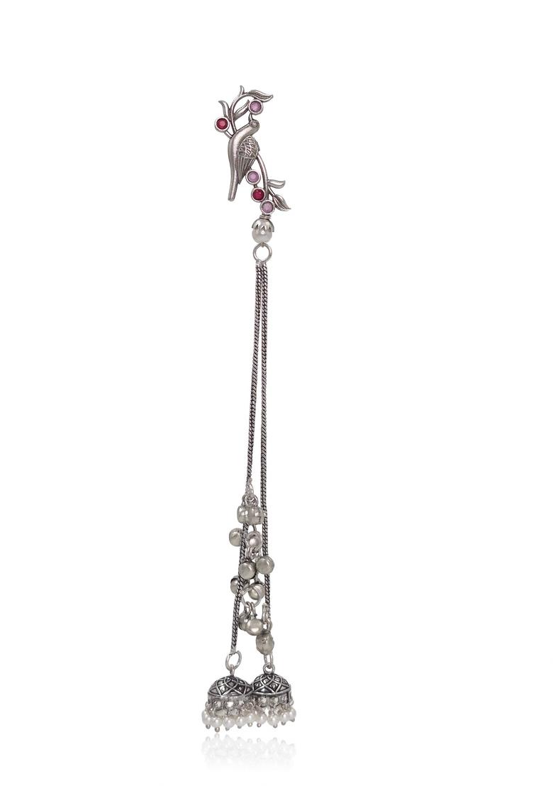 Pink Brass Earrings Set - Indya