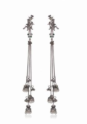 Turquoise Brass Earrings Set