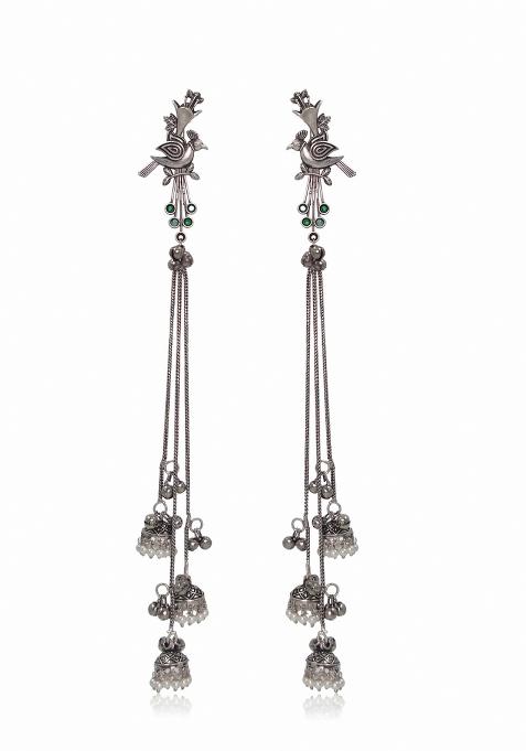 Turquoise Brass Earrings Set