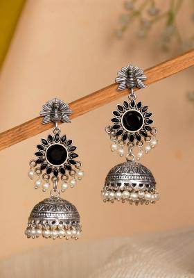 Black Brass Earrings Set