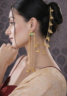 Turquoise Brass Earrings Set