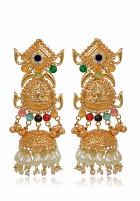 Multicolor Brass Earrings Set