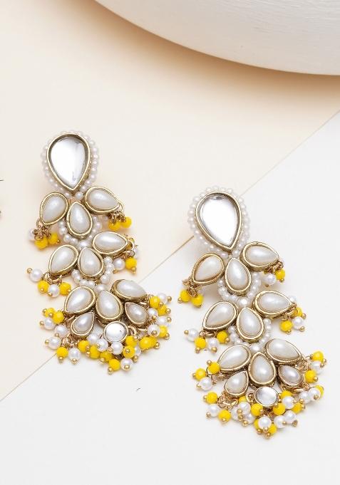 Yellow  Alloy Earrings
