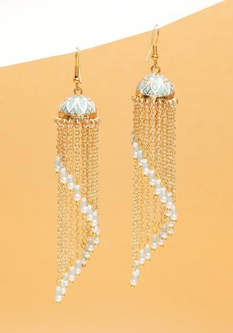 Blue  Alloy Earrings