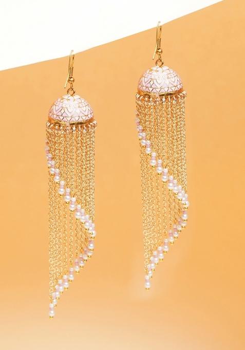 Pink  Alloy Earrings