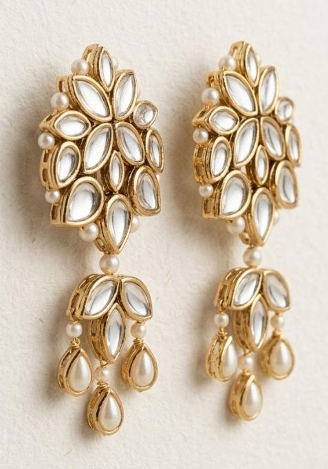 White  Alloy Earrings