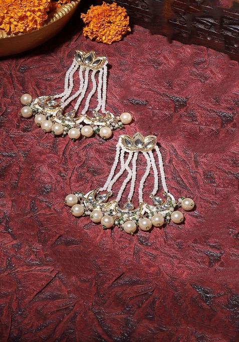 Cream Alloy Drop Earring