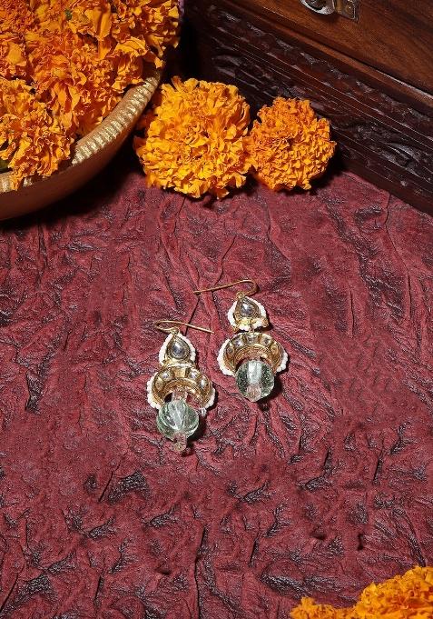 Pink Alloy Drop Earring