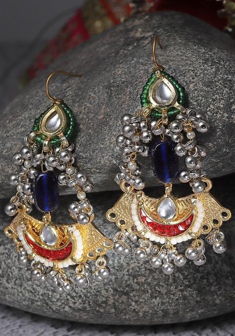 Red Alloy Drop Earring