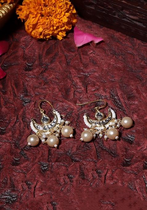 Cream Alloy Drop Earring