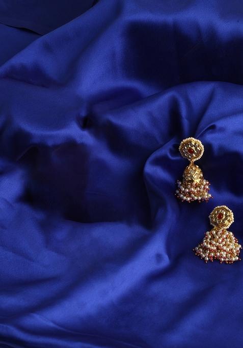 Red Alloy Jhumka