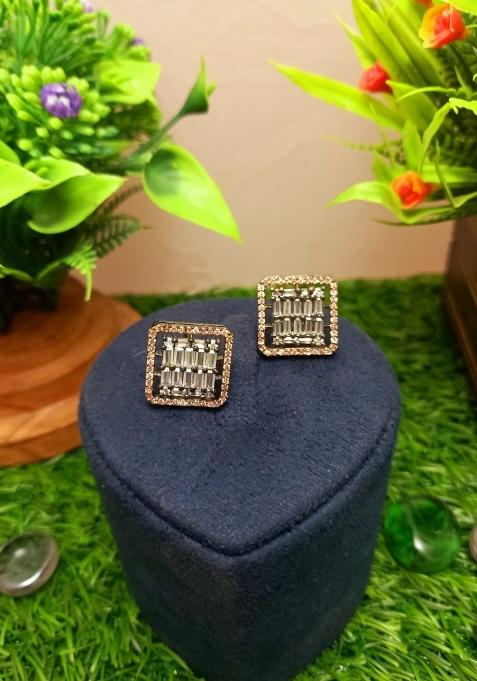 Black Brass Earring