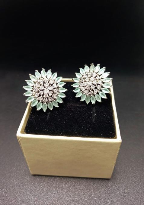 Green Brass Earring