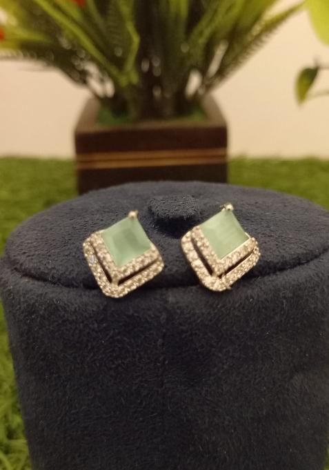 Green Brass Earring